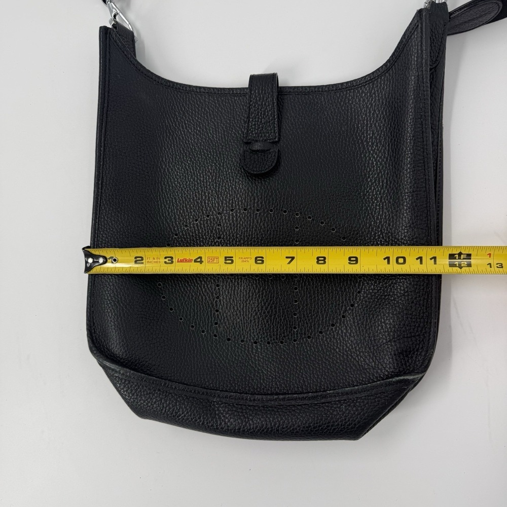 Hermes Evelyne PM Black Clemence Leather Crossbody Bag France - Picture 3 of 16